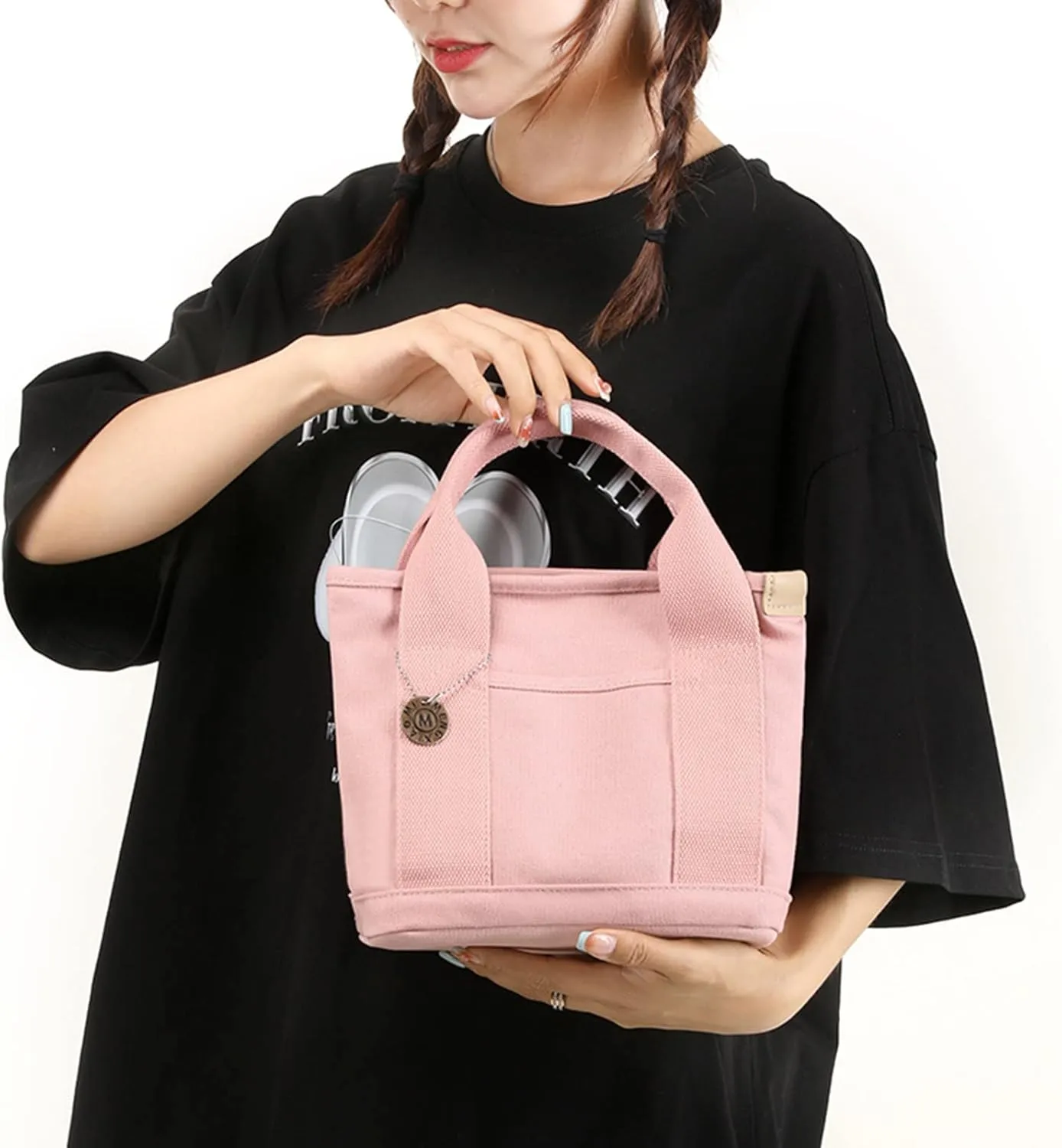 Leather Shoulder Handbag Tote Purses Fashion Bag Unisex Large Capacity Bag Fashion Portable Canvas Shoulder