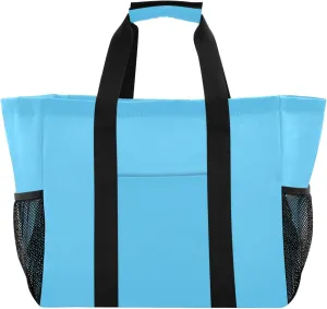 linqin Brown Color Reusable Grocery Bags, Foldable Canvas Tote Bag Waterproof Travel Beach Bag for Shopping Work Gym