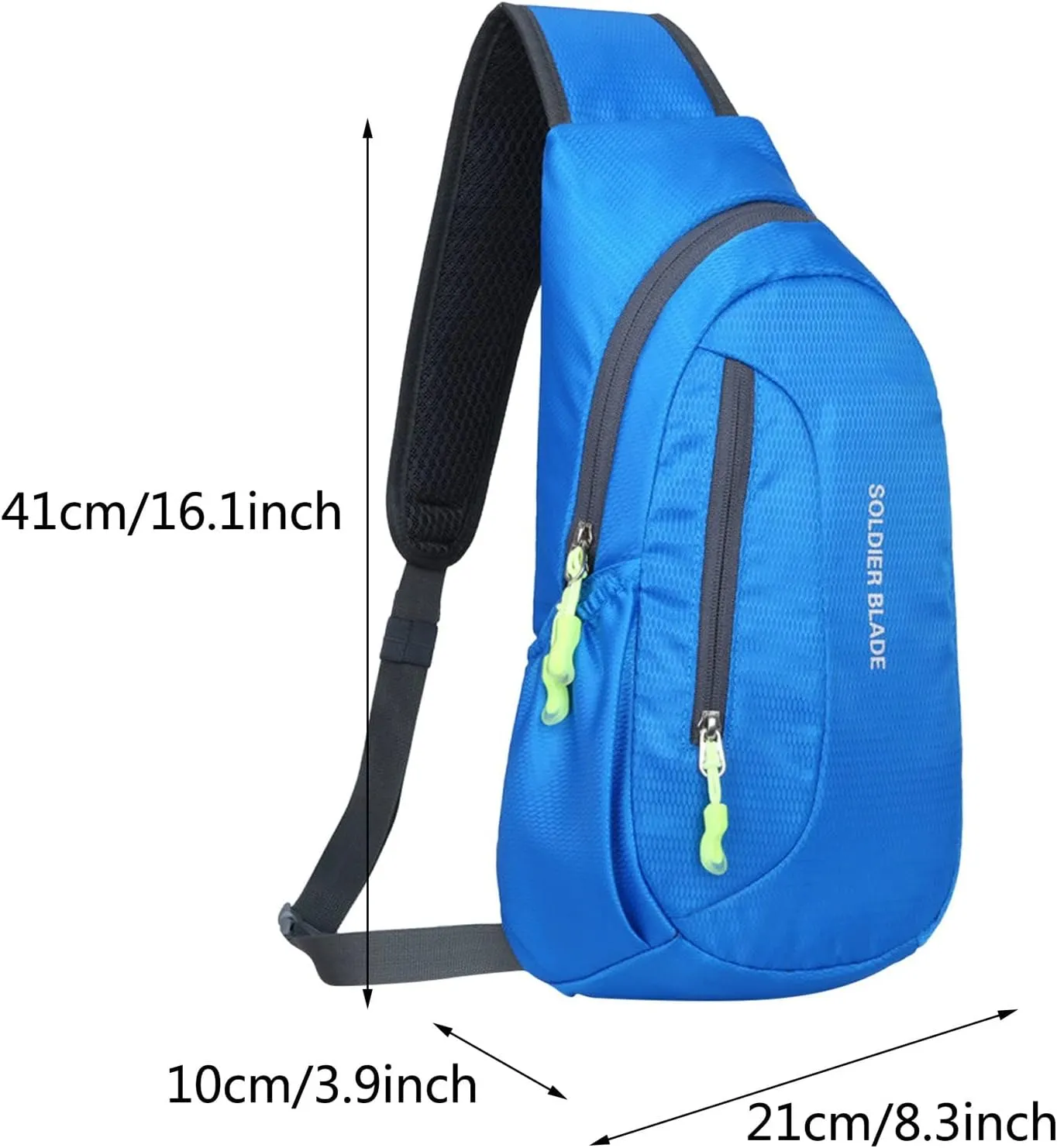 Man Women Outdoor Multifunctional Sling Backpack Fashionable Casual Shoulder Messenger Bag Hiking Chest Bag (Black, A)