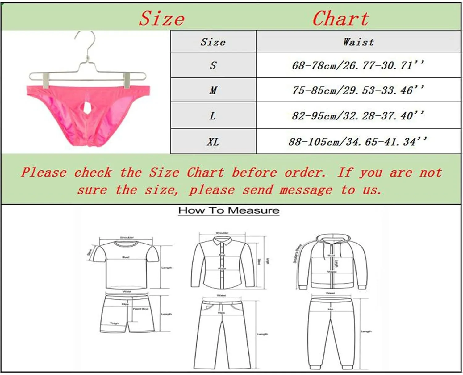 Men's Sexy Elephant Nose Hole In Front Underwear, Sexy Mesh G-String Thong Briefs Underwear Panties, X-Large, Black