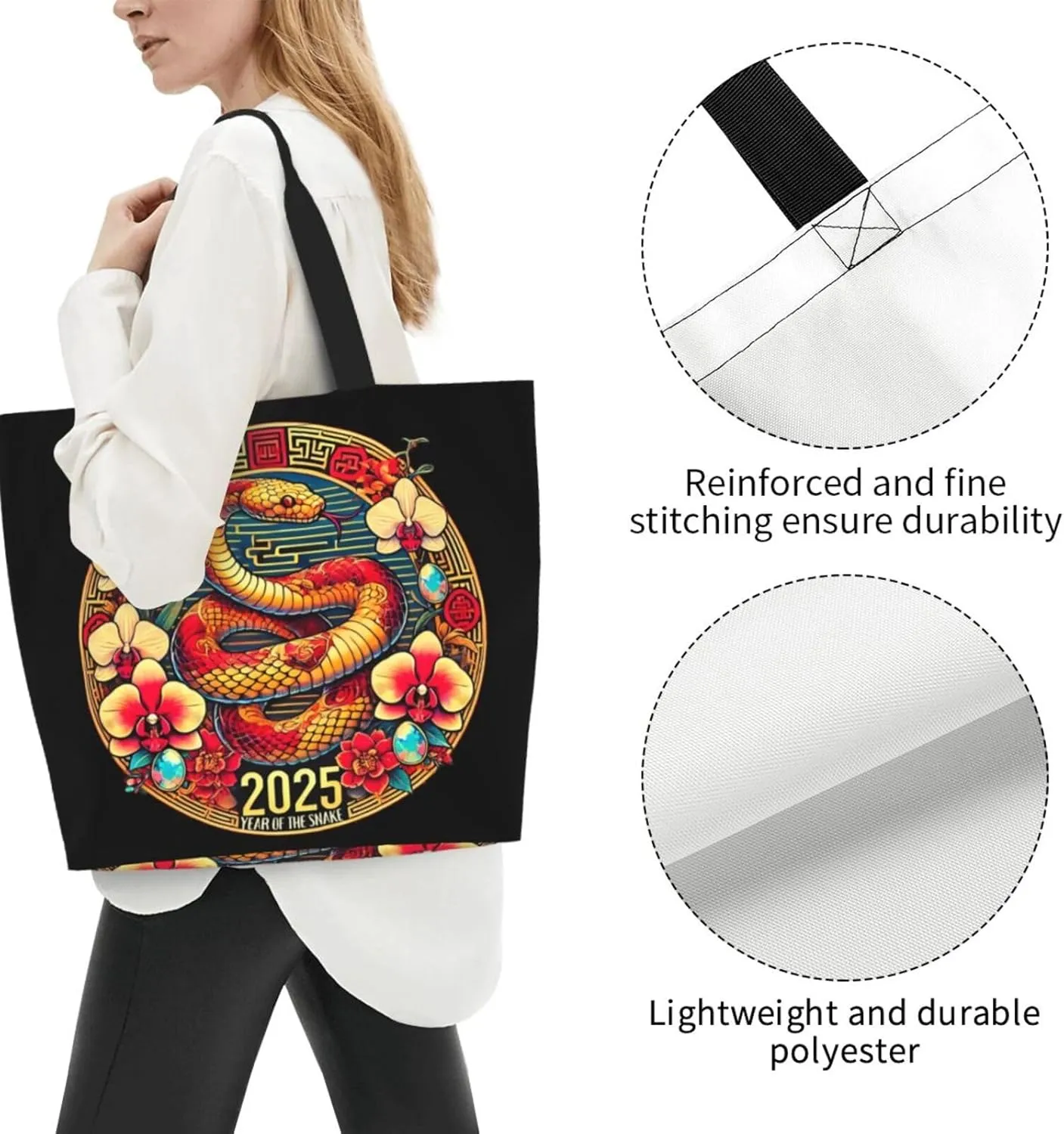 Merry Christmas Winter Tree Women's Tote Bag Large Capacity Single Shoulder Bags Handbag for Shopping Work