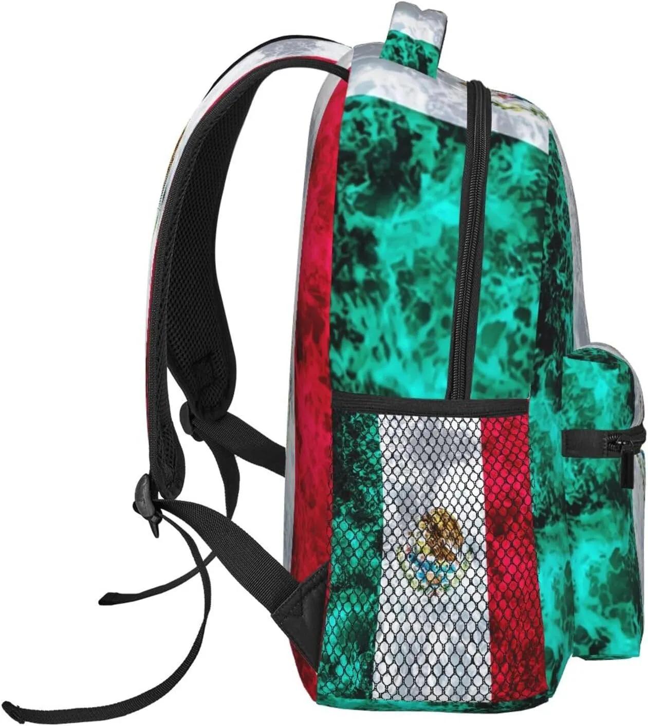 Mexico Mexican Flag Backpacks Cute Laptop Bookbag Computer Bag Hiking Travel Daypack for Women Men
