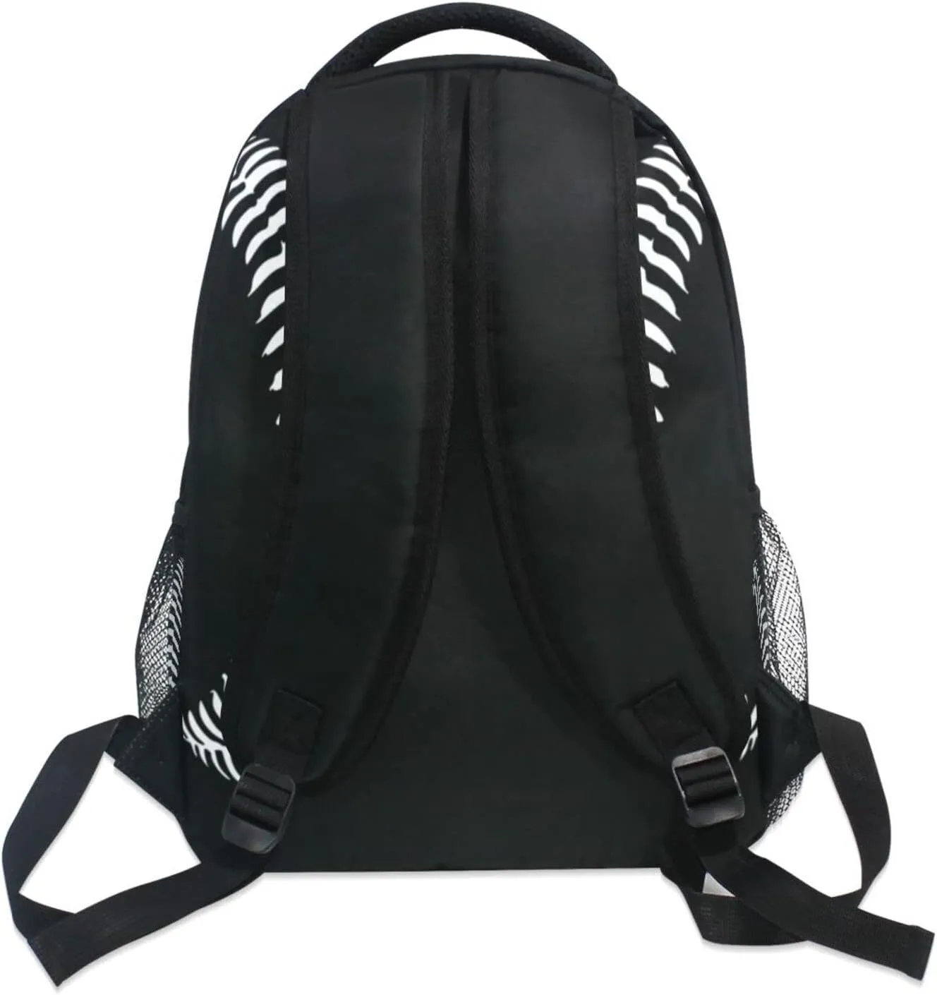 Miaoquhe Black Baseball Backpacks School Bookbag for Kids Sport Softball Backpacks Laptop Shoulder Bag for Women Girls Men Boys School Casual Daypack for Travel Hiking Camping