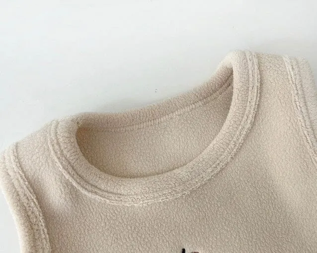 Mini Embroidery Pattern Plush Tank Top