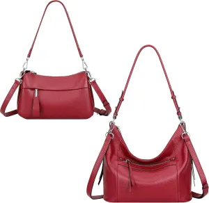 Over Earth Genuine Leather Hobo Bag Bundle with Shoulder Bags