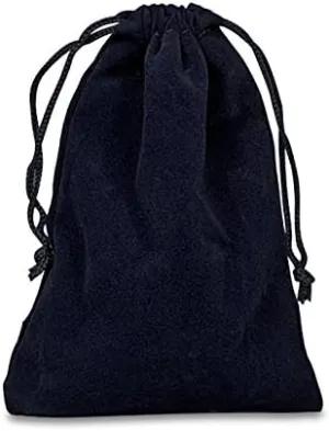 Paper Mart Navy Velour Jewelry Bags | Quantity: 25 | Width: 4"