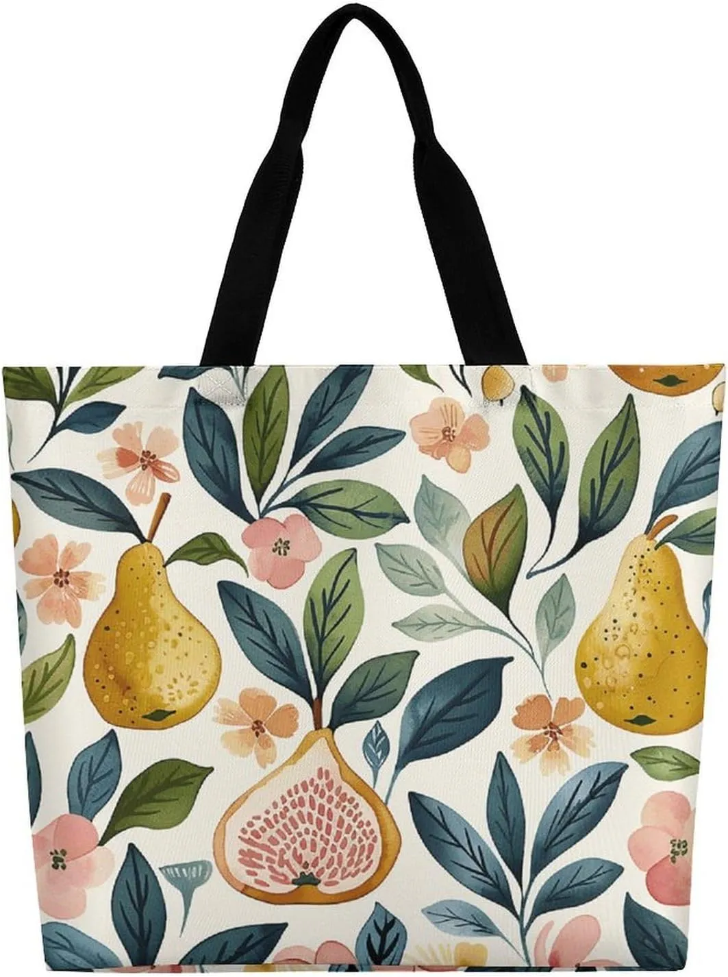Pelican Bird Blue Sea Sky Beach Bag Reusable Tote Bag Foldable Grocery Bags Women Shopping Bags for Daily Essentials
