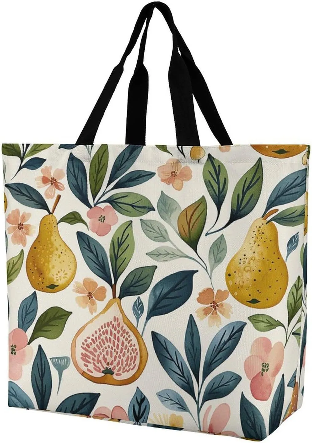 Pelican Bird Blue Sea Sky Beach Bag Reusable Tote Bag Foldable Grocery Bags Women Shopping Bags for Daily Essentials