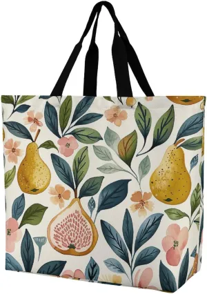 Pelican Bird Blue Sea Sky Beach Bag Reusable Tote Bag Foldable Grocery Bags Women Shopping Bags for Daily Essentials