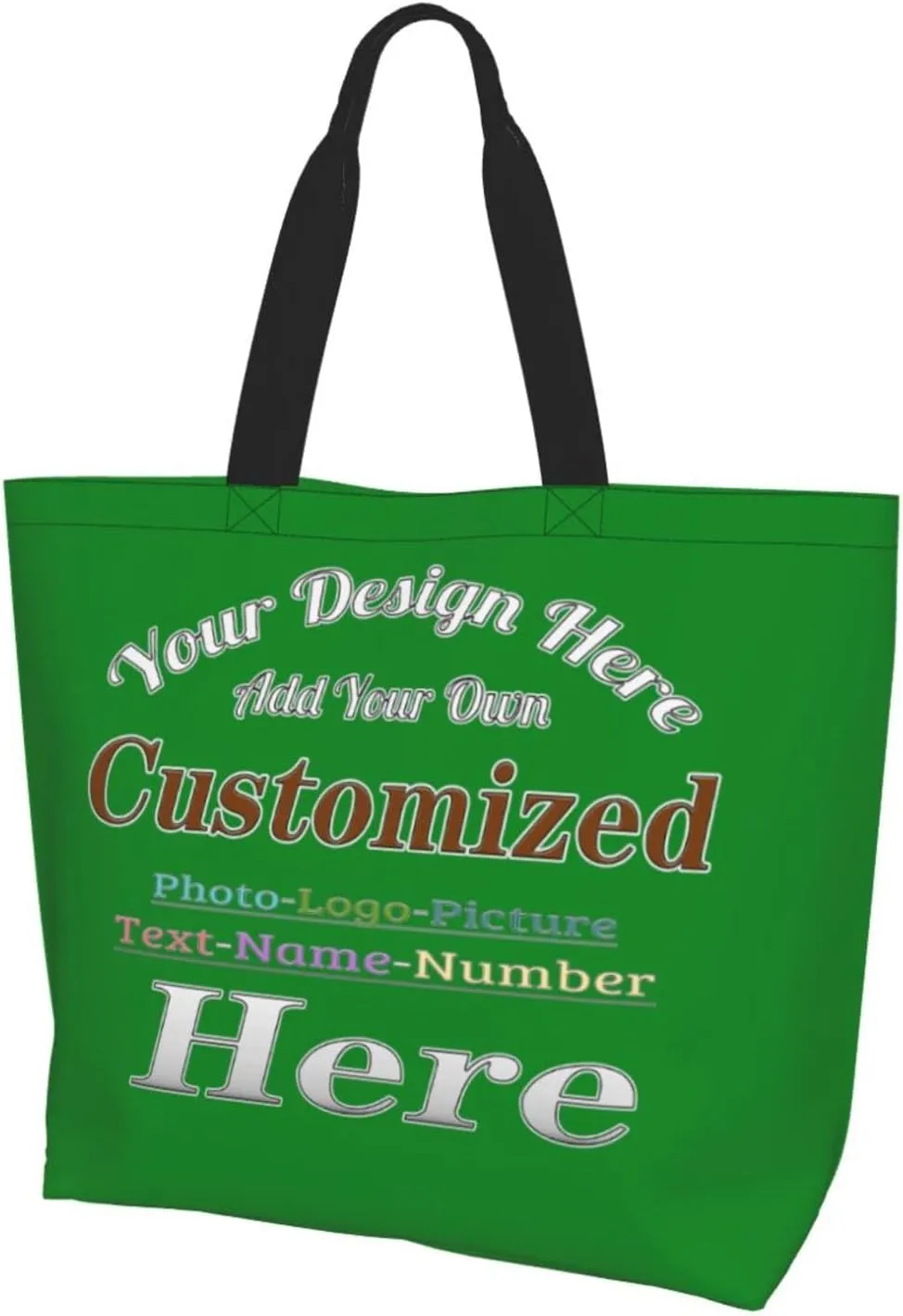 Personalized Tote Bag For Women Custom Tote Handbag Shoulder Bag For Shopping Travel Business Work Beach Customized Gift