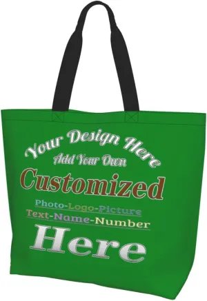 Personalized Tote Bag For Women Custom Tote Handbag Shoulder Bag For Shopping Travel Business Work Beach Customized Gift