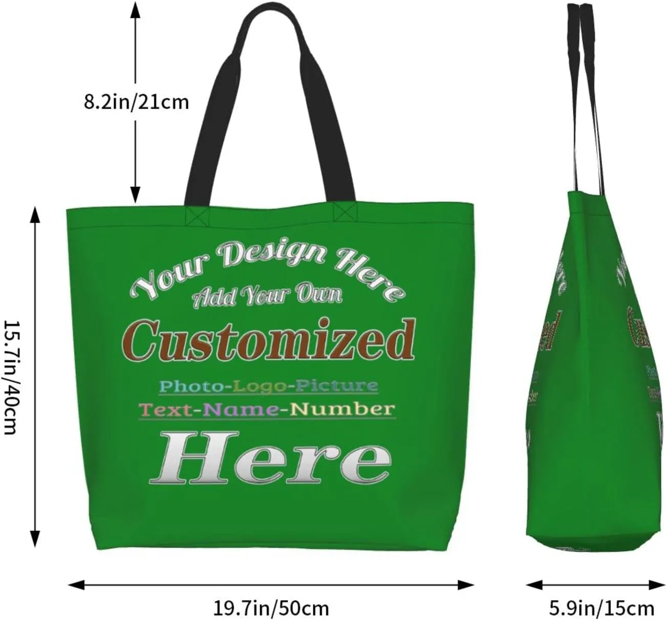 Personalized Tote Bag For Women Custom Tote Handbag Shoulder Bag For Shopping Travel Business Work Beach Customized Gift