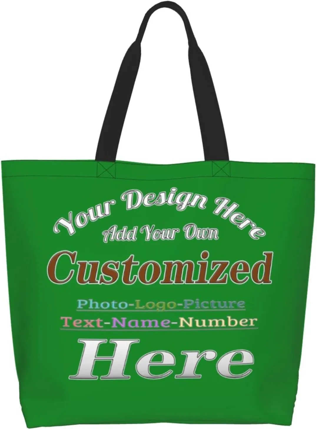 Personalized Tote Bag For Women Custom Tote Handbag Shoulder Bag For Shopping Travel Business Work Beach Customized Gift