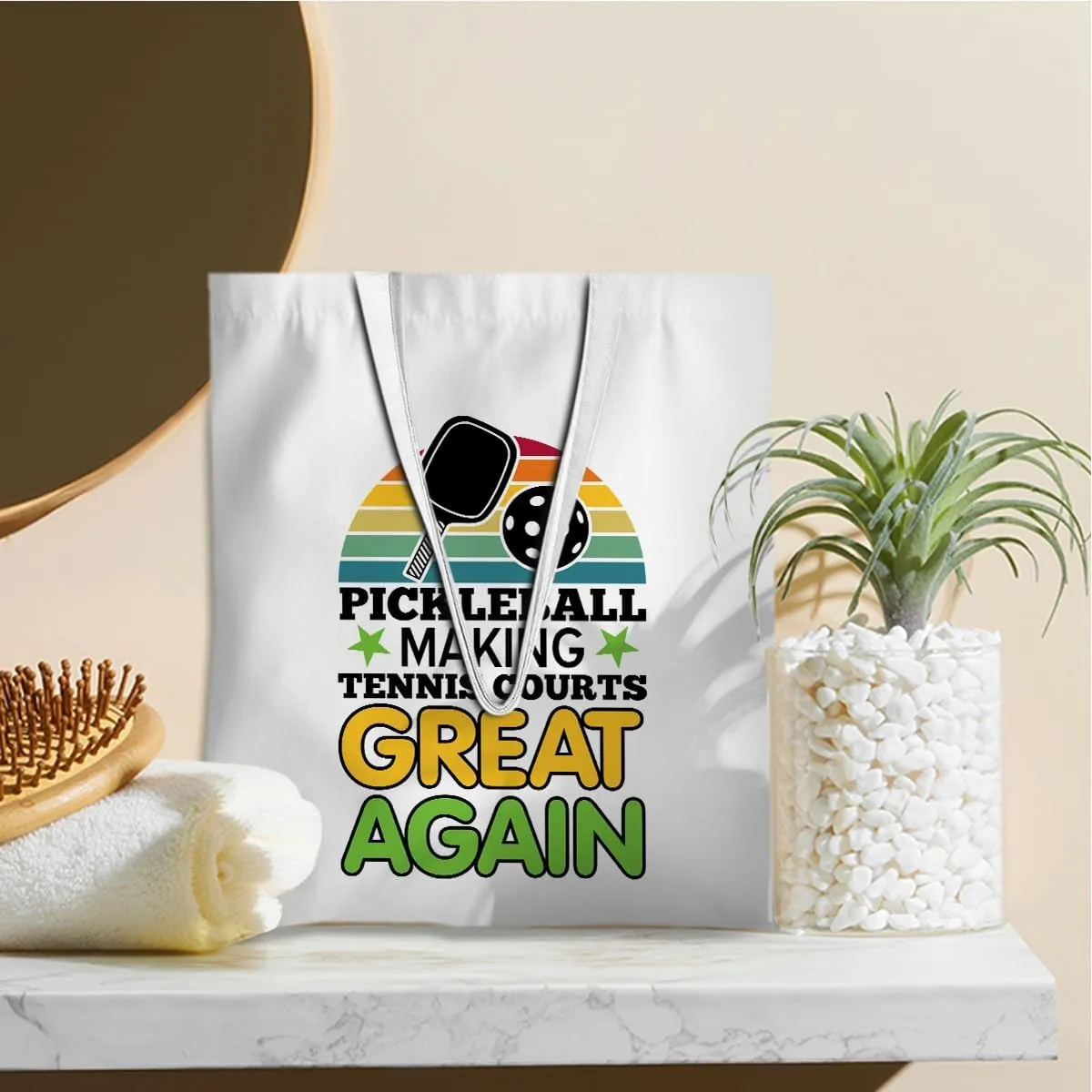 Pickleball Gifts for Pickleball Lovers Tote Bag Reusable Grocery Bags Pickleball Accessories Cotton Shopping Bag