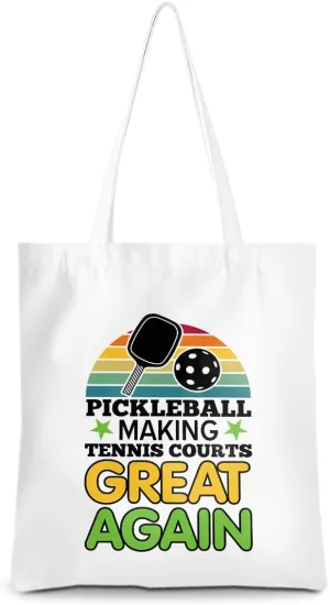 Pickleball Gifts for Pickleball Lovers Tote Bag Reusable Grocery Bags Pickleball Accessories Cotton Shopping Bag