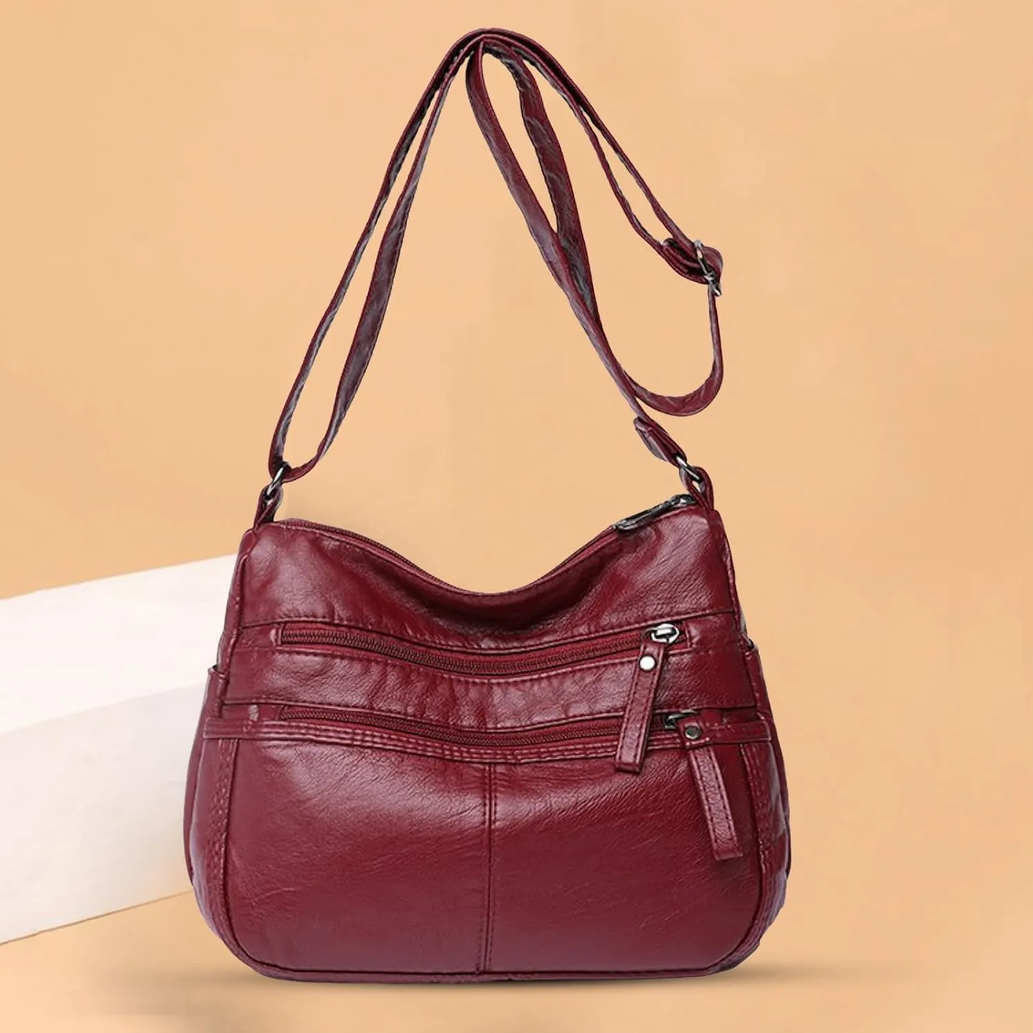Premium Cotton Medium Cosmetic, Meadow Bouquet 50th Anniversary Clear and Cute Womens Double Strap Shoulder Bag Purse Hobo