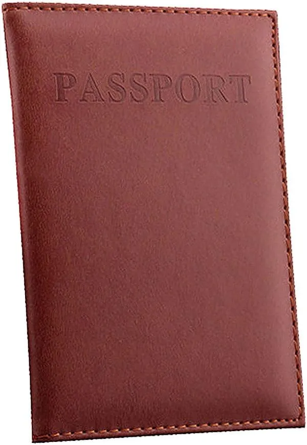 Protector Dedicated Cover Passport ID Card Holder Case Organizer Bag Canvas Shoulder Bag (Brown, One Size)