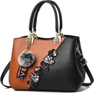 Pu Leather Shoulders Bags Ladies Messenger Handle Shoulder Totes Retro Ladies'Bag Classic Embroidery Handbags