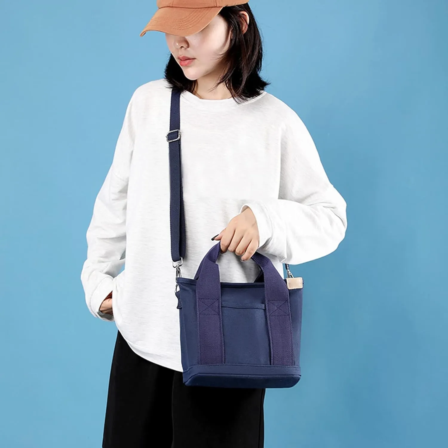 Purses for Women Unisex Large Capacity Bag Fashion Portable Canvas Bag Shoulder Messenger
