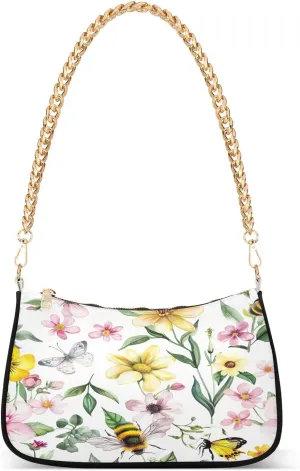 Rainbow Cloud Shoulder Bag with Zipper, Womens Shoulder Bags Crossbody