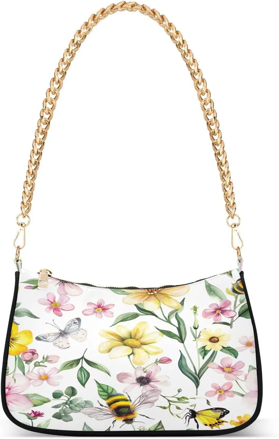 Rainbow Cloud Shoulder Bag with Zipper, Womens Shoulder Bags Crossbody