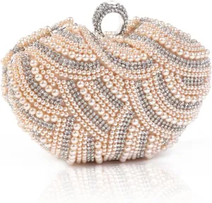 Rhinestone Perle Mini Evening Bags Womens Clutches Sequin-Embellished Party Clutch Purse