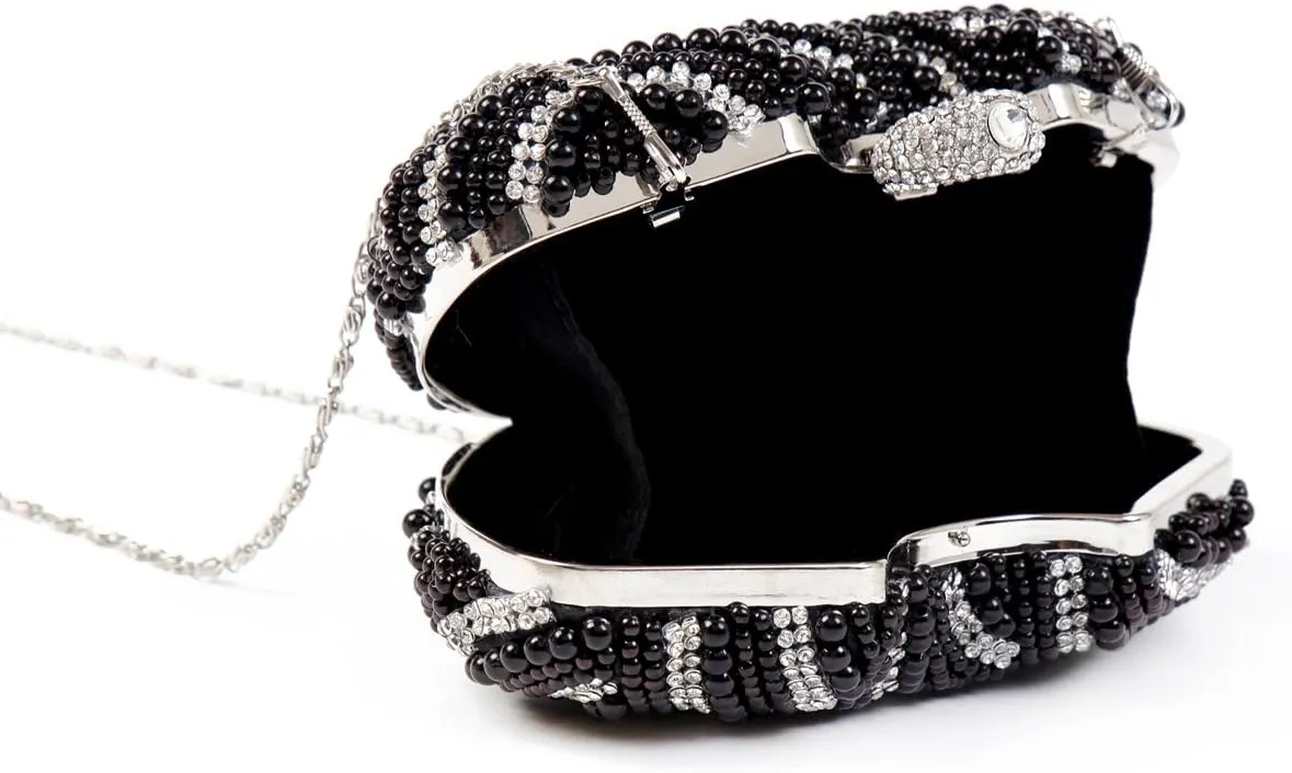 Rhinestone Perle Mini Evening Bags Womens Clutches Sequin-Embellished Party Clutch Purse
