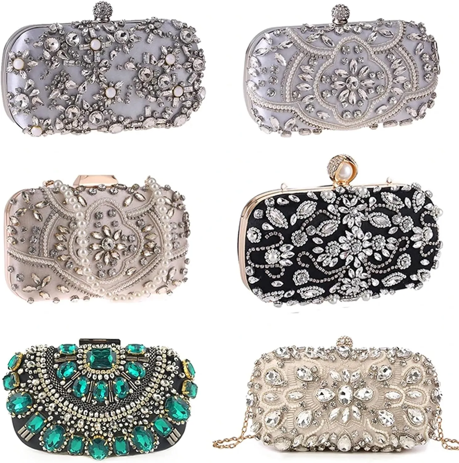 Rhinestone Purse Women's Evening Clutch Bag Party Purse Wedding Clutches For Bridal