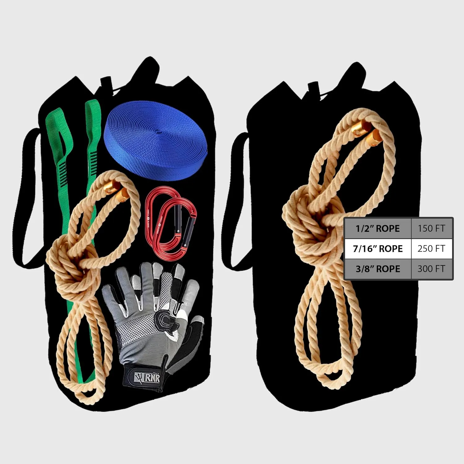 Rock N Rescue Arbor Rope Storage Bag - Rock and Tree Climbing Equipment, Arborist Gear, Bucket Style Backpack, Waterproof Nylon Material, Red, 200'