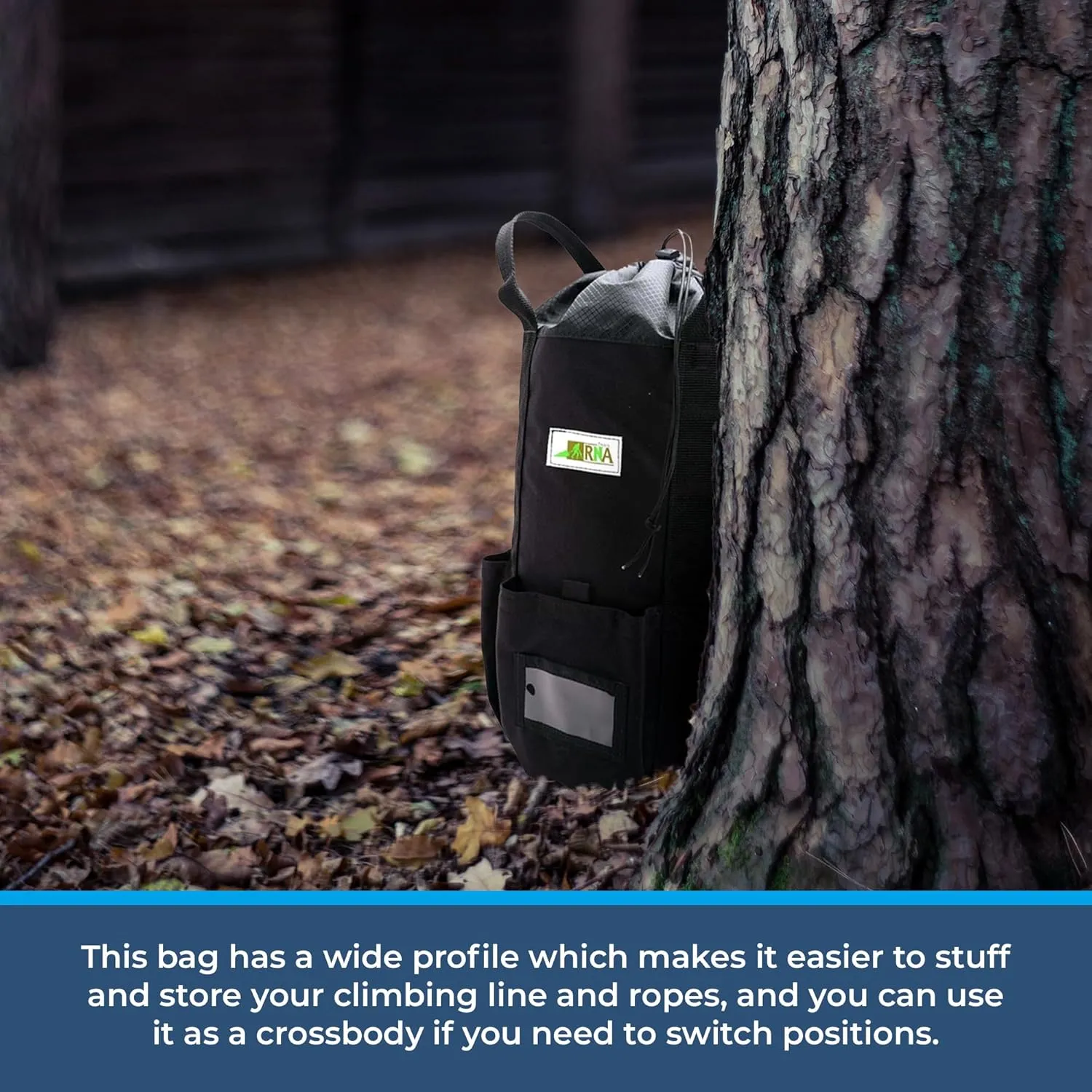 Rock N Rescue Arbor Rope Storage Bag - Rock and Tree Climbing Equipment, Arborist Gear, Bucket Style Backpack, Waterproof Nylon Material, Red, 200'