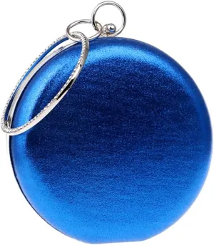 Round Shaped Women Evening Bags Diamonds Day Clutches Chain Shoulder Bags(E)