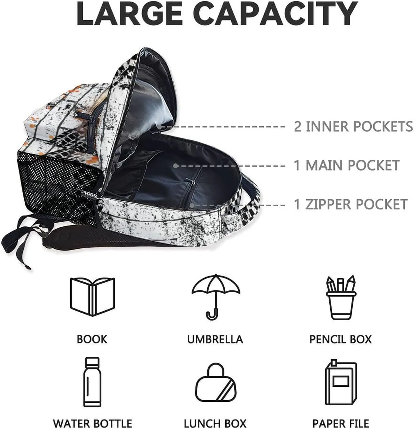 School Backpack for Boys, 17 Inch Funny Motorcycle Backpacks with Adjustable Straps for Kids, Yellow Lightweight Durable Bookbag for Kindergarten