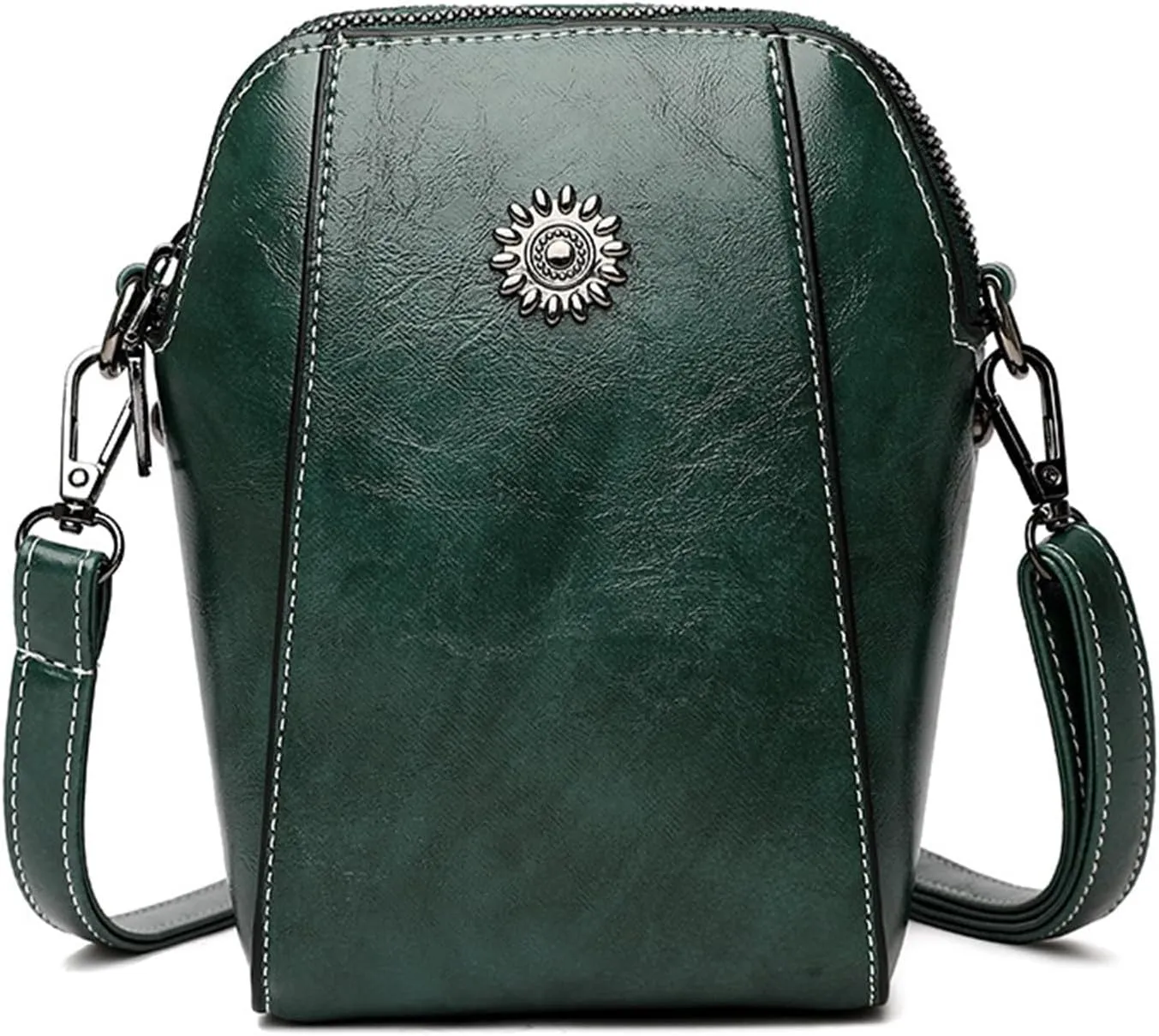 Shopper Shoulder Bag Large Purse & Tote Bag with Double Straps & Zipper Pockets for Everyday Travel Women's Saddle