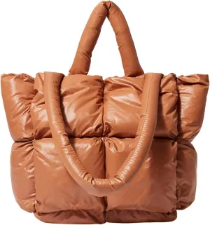 Shoulder Bag for Women Ladies Large Quilted Tote Bag Winter Soft Quilted Shoulder Down Ladies