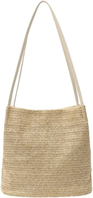 Shoulder Bag for Women Straw Bag Tote Buckets Totes Beach for Vacation