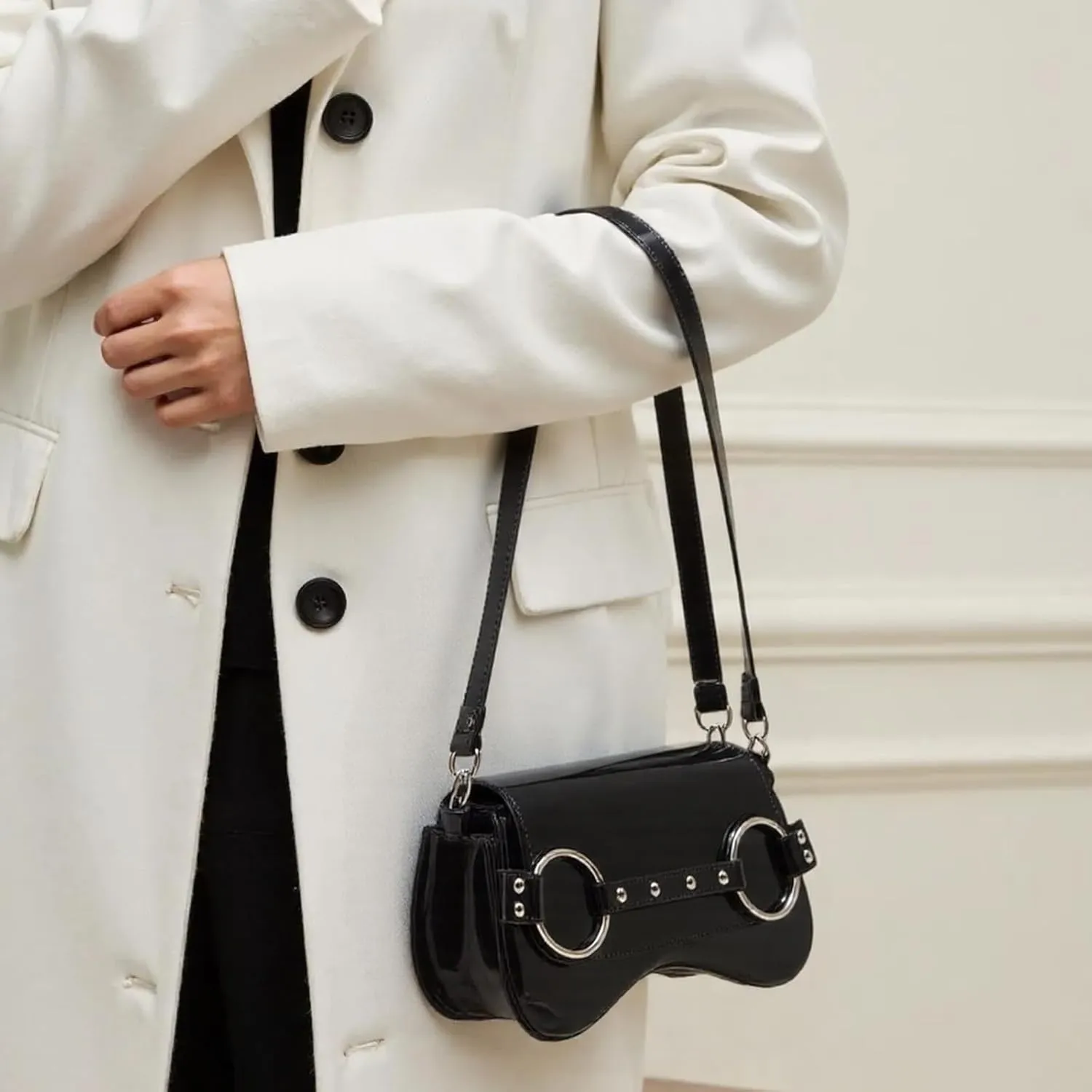 Shoulder Bags for Women Purse Shoulder Crossbody Bag Trendy Leather Handbag Elegant Slings Bag Handbag Saddles Bag