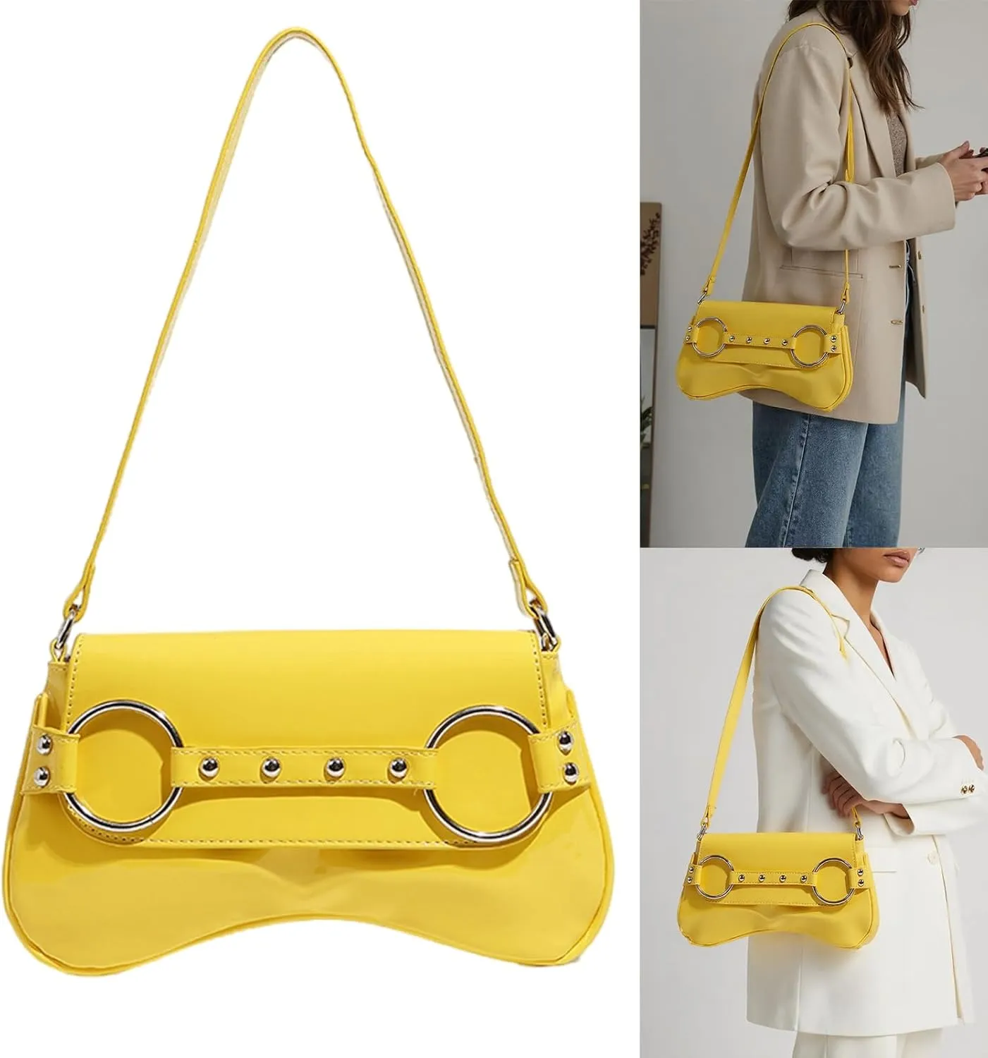 Shoulder Bags for Women Purse Shoulder Crossbody Bag Trendy Leather Handbag Elegant Slings Bag Handbag Saddles Bag