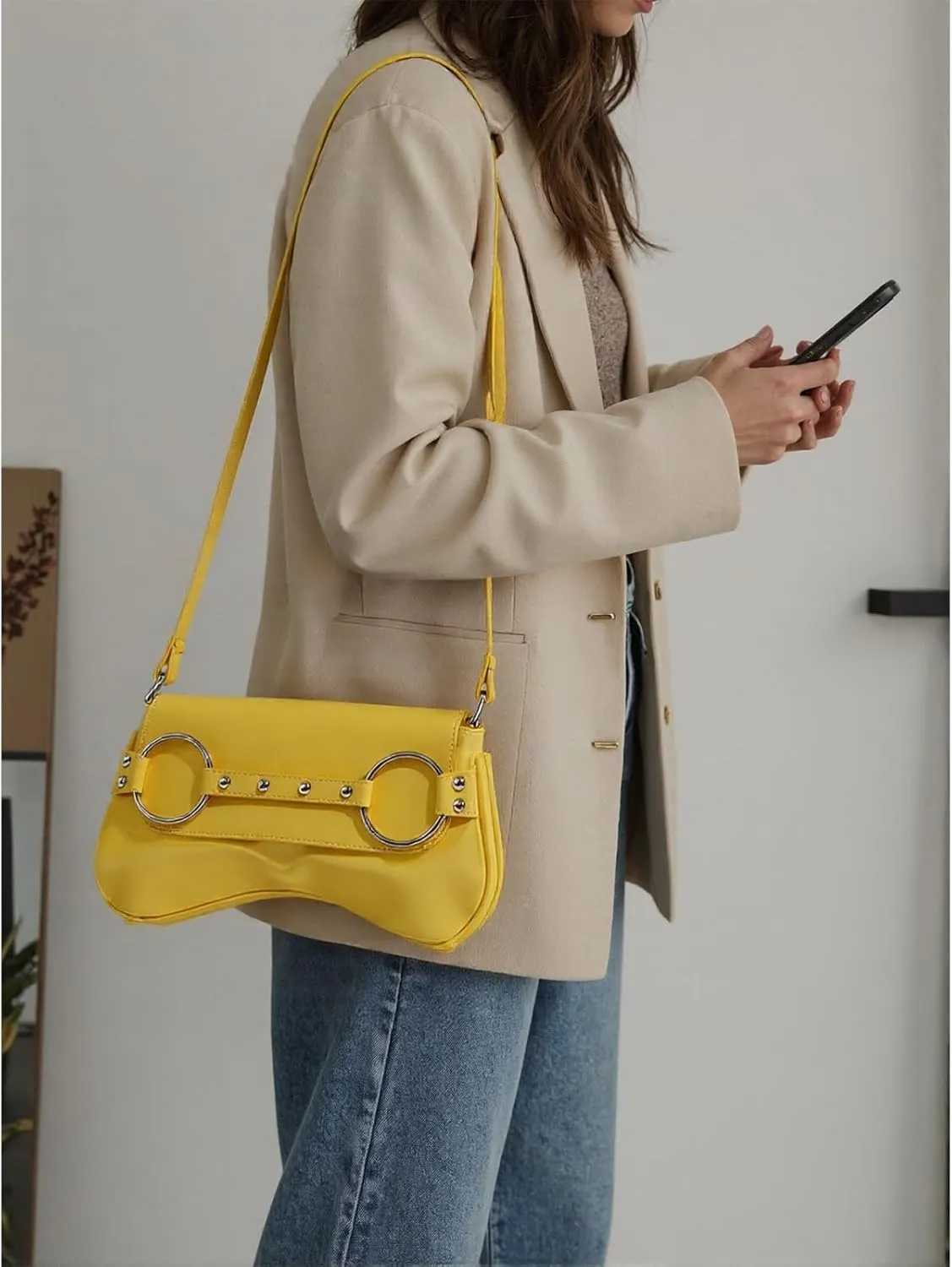 Shoulder Bags for Women Purse Shoulder Crossbody Bag Trendy Leather Handbag Elegant Slings Bag Handbag Saddles Bag
