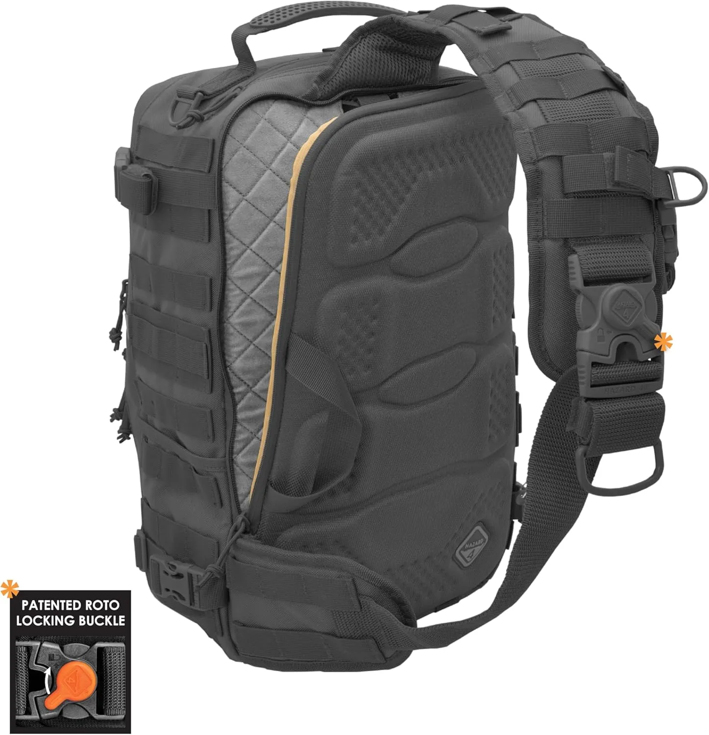Sidewinder(TM) Full-Sized Laptop Sling Pack by Hazard 4(R) - Black