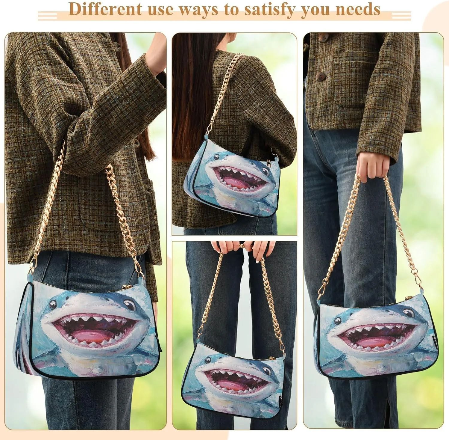 Simple Pink White Striped Women Hand Bag, Womens Shoulder Bags Crossbody