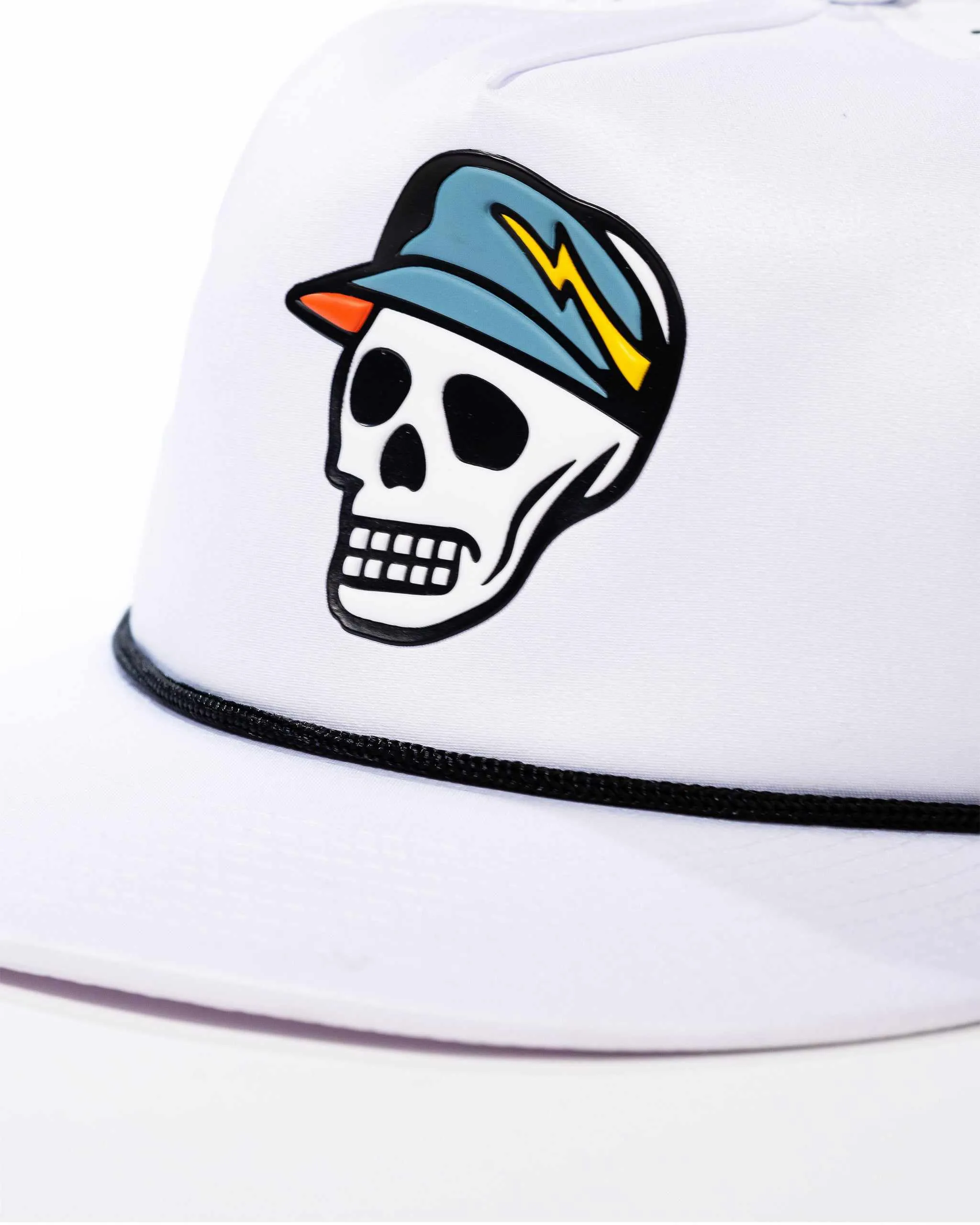 Skull Caddie Rope Hat - White