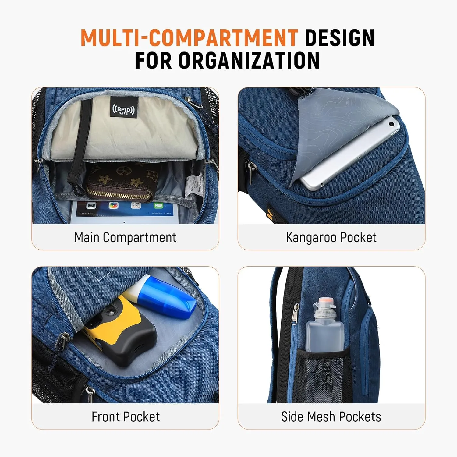 SKYSPER Travel Sling Bag for Men And Women - Small Hiking Crossbody Bags for Mens and Womens - Anti Theft and Waterproof One Strap Shoulder Backpack - Cross Chest Body Back Pack