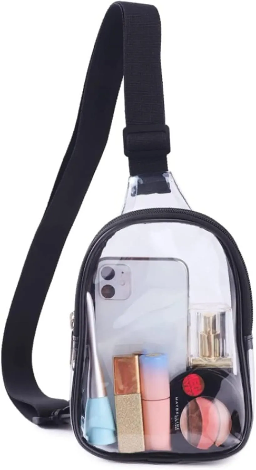 Sling Bag Crossbody Women Men Travel Hiking Stadium Concert Multipurpose Clear Crossbody Sling Backpack