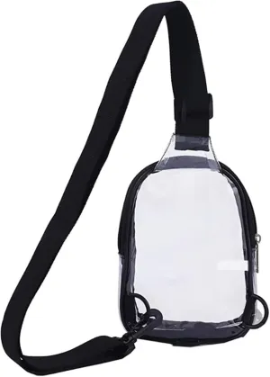 Sling Bag Crossbody Women Men Travel Hiking Stadium Concert Multipurpose Clear Crossbody Sling Backpack