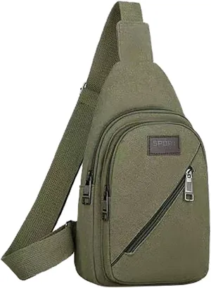 Sling Bag M Men's Canvas Large Capacity Fashionable Casual Shoulder Bag