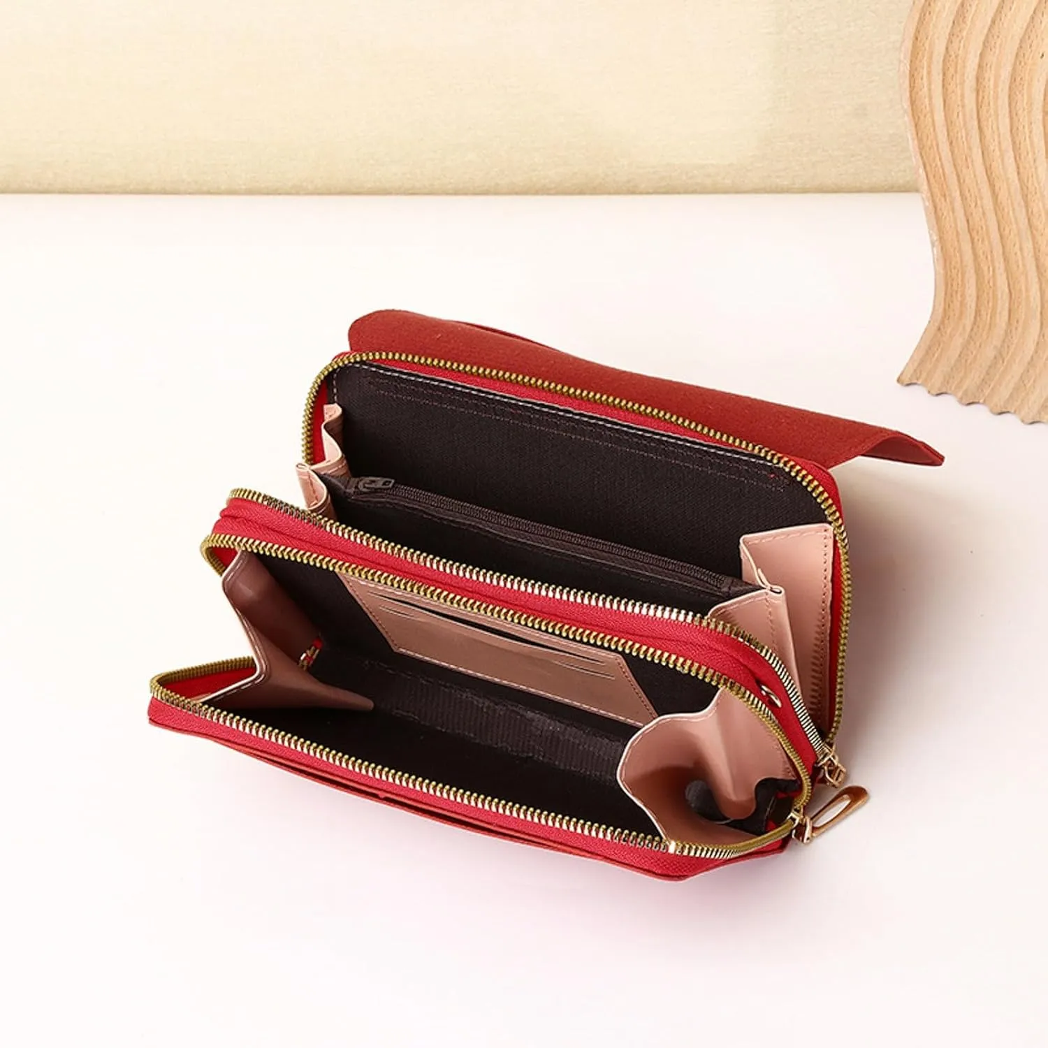 Small Shoulder Bag Fashion Classic Women's Mobile Phone Bag Button Hood One Shoulder Double Layer Wallet