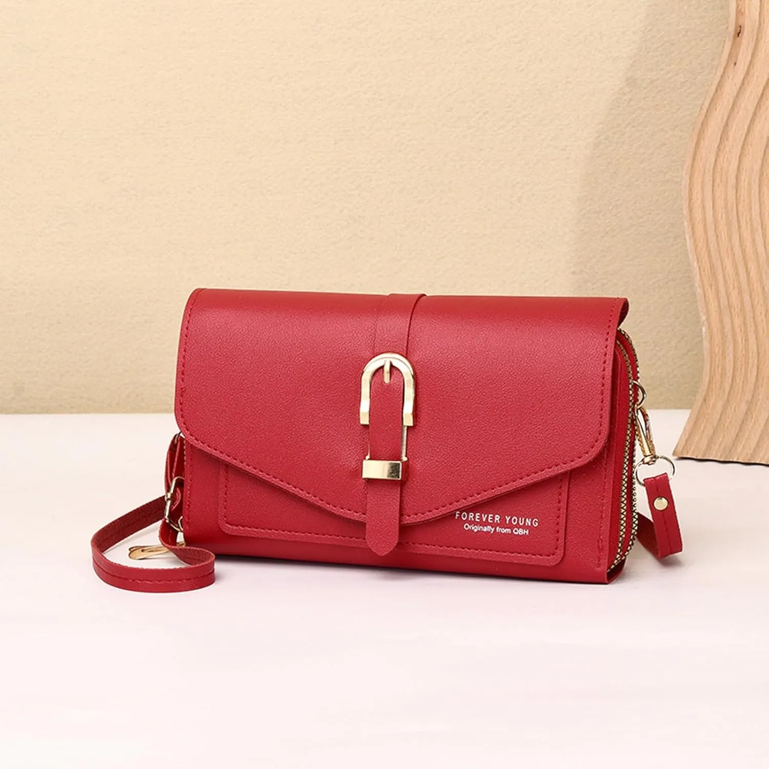 Small Shoulder Bag Fashion Classic Women's Mobile Phone Bag Button Hood One Shoulder Double Layer Wallet
