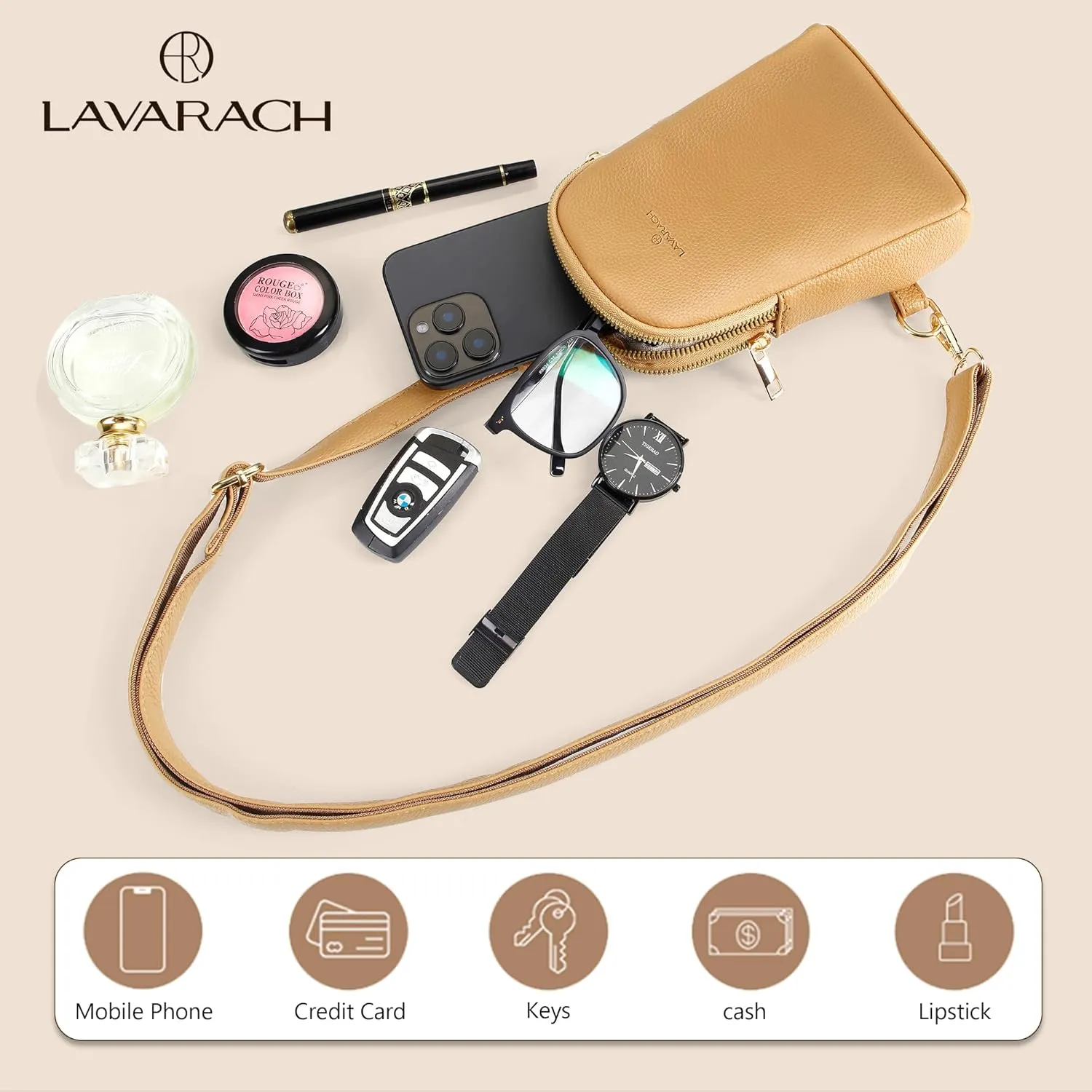 Small Sling Bag for Women, RFID Fanny Packs, Vegan Leather Crossbody Bags, Crossbody Purse Gift for Women
