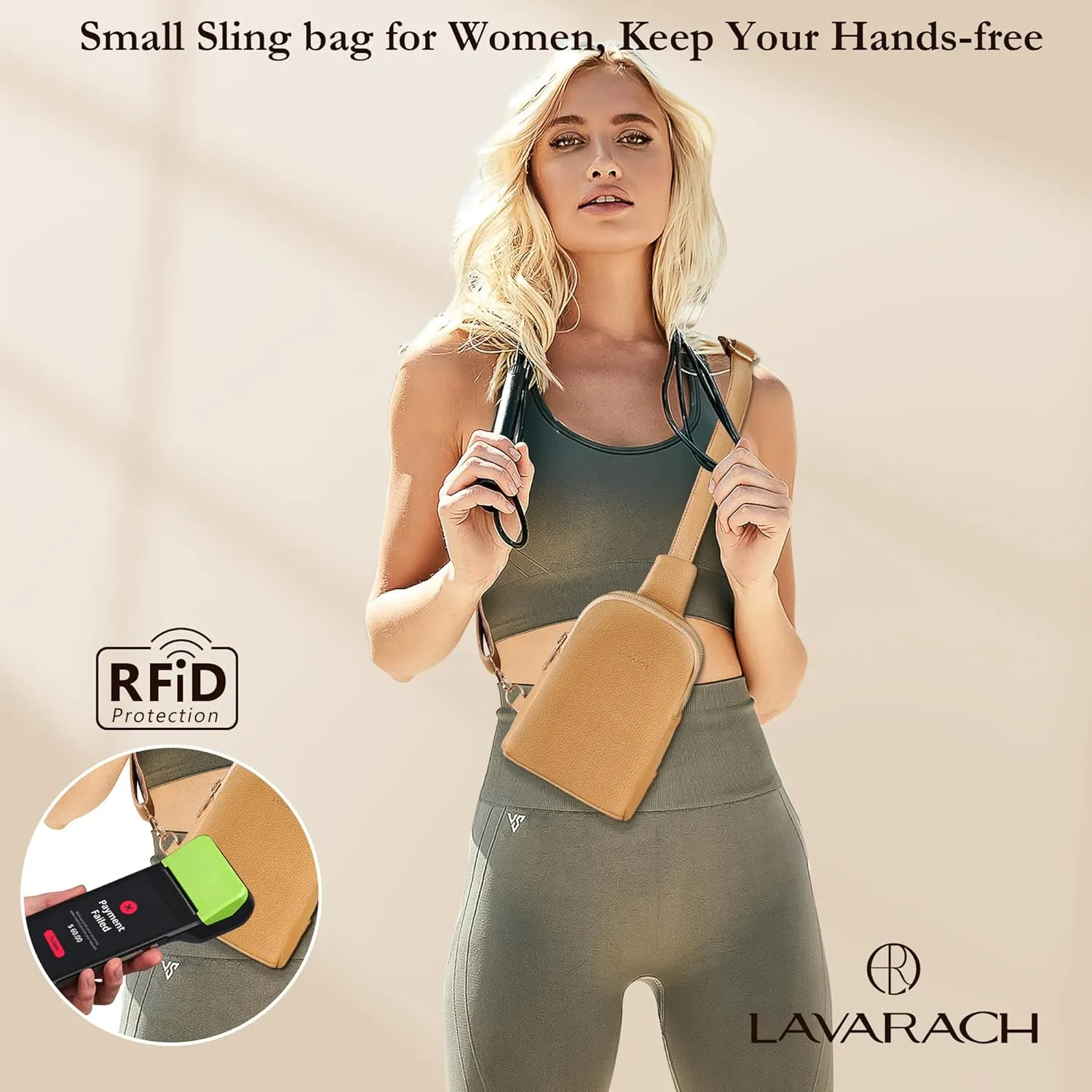 Small Sling Bag for Women, RFID Fanny Packs, Vegan Leather Crossbody Bags, Crossbody Purse Gift for Women