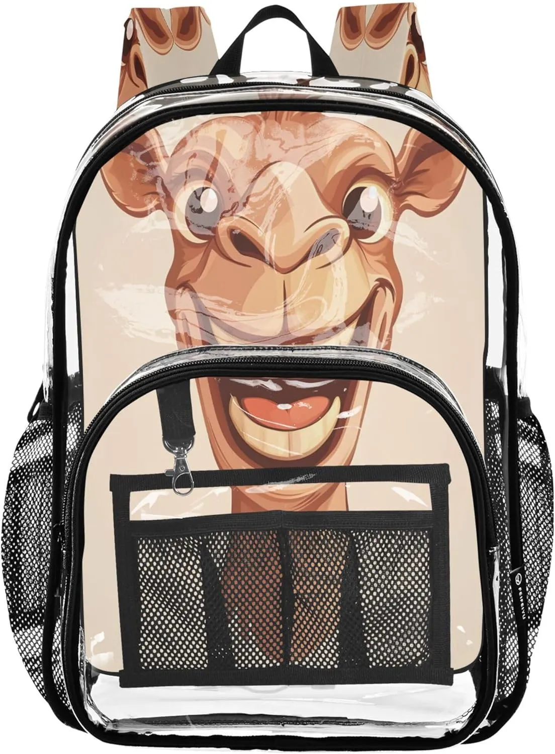 Smile Camel Beige Kids Travel Bag, Clear Plastic Bag, Clear Backpacks for School, Kids Backpack Boys